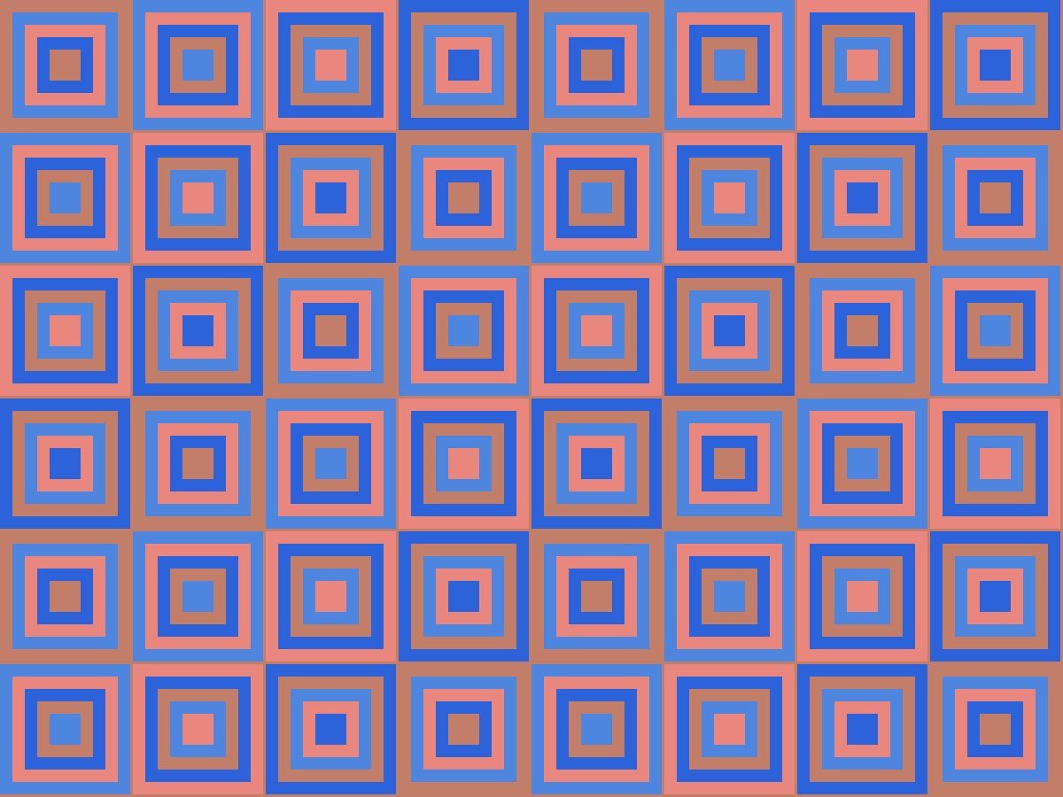 Granny square blanket, finally finished: a drawn squares pattern