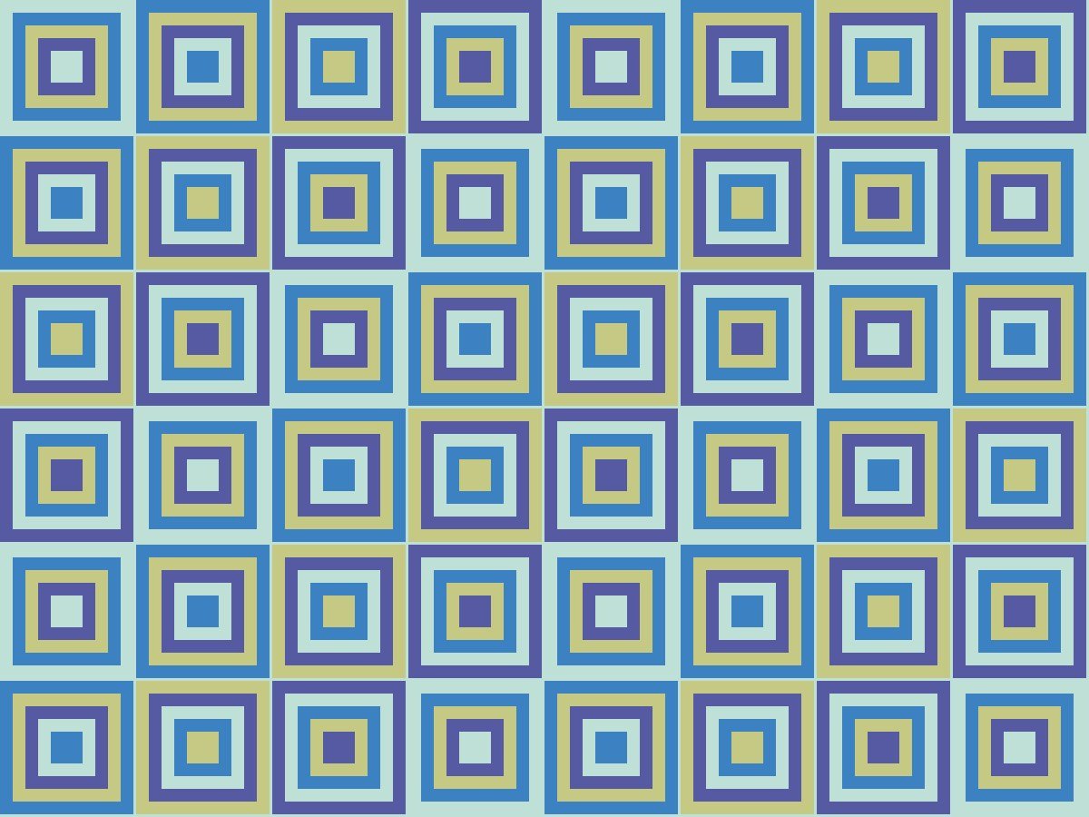 Dishcloth stack: a drawn squares pattern
